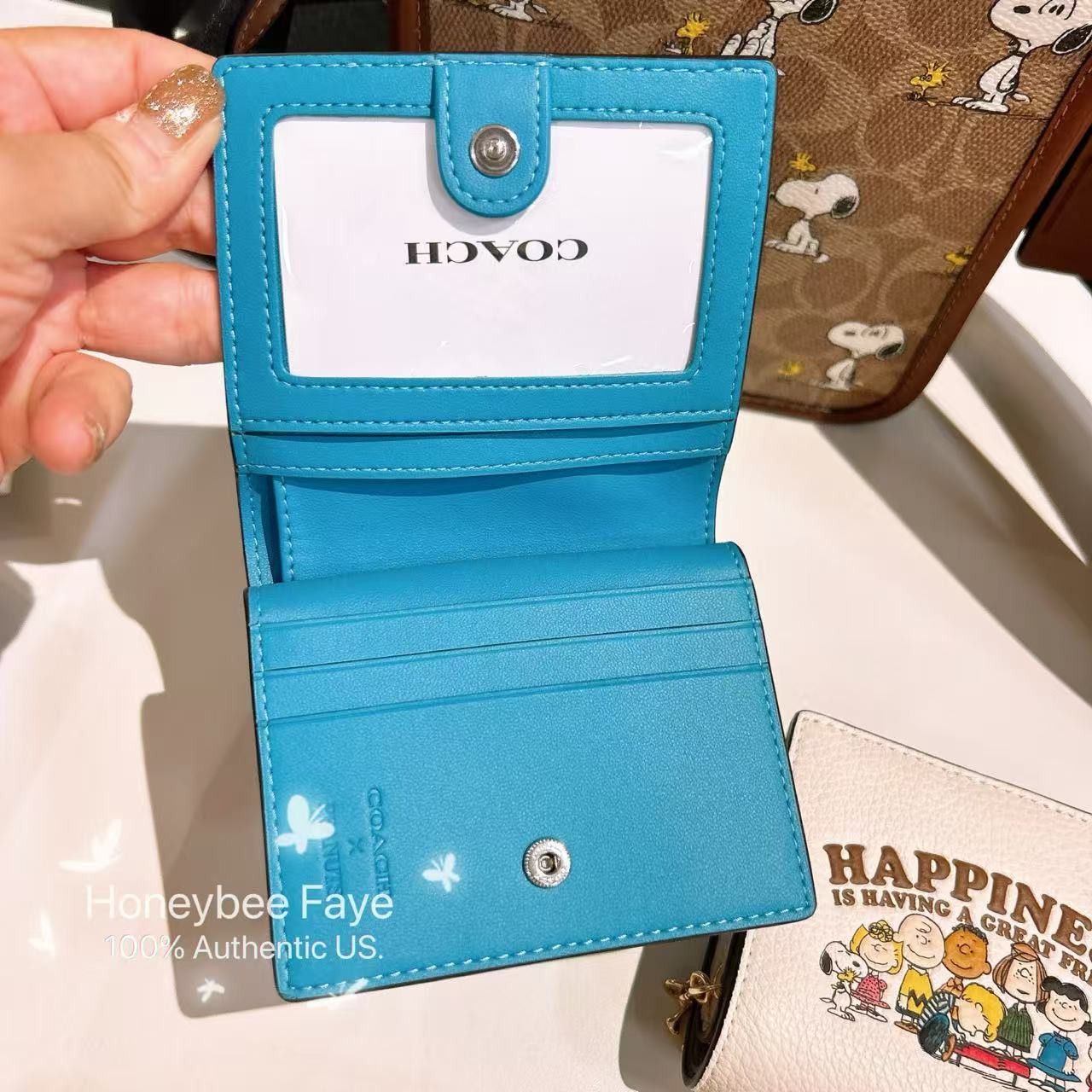 Coach Coach X Peanuts Snap Wallet With Linus CBN91 Size ONE SIZE - 2 Thumbnail