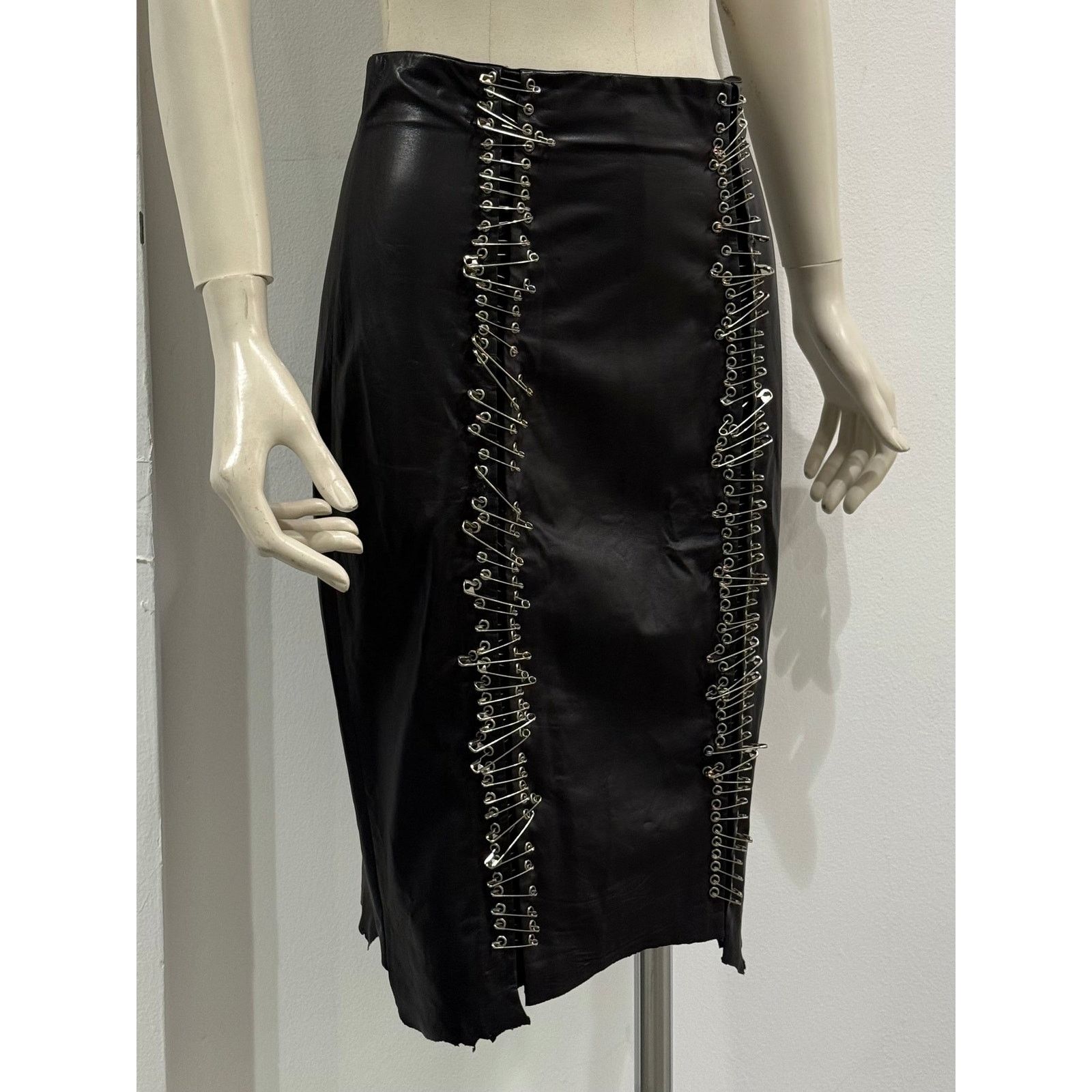 Balmain S/S2011 Balmain by Christopher Decarnin safety pin skirt Size 30" / US 8 / IT 44 - 2 Thumbnail