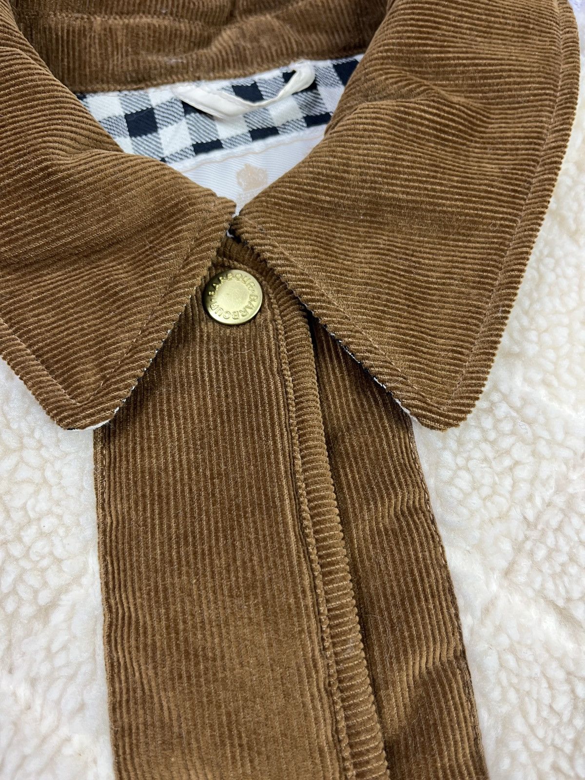 Barbour Barbour Cambo Fleece Jacket Cream Sherpa CorduroyCollarCheck Size XL / US 12-14 / IT 48-50 - 3 Thumbnail