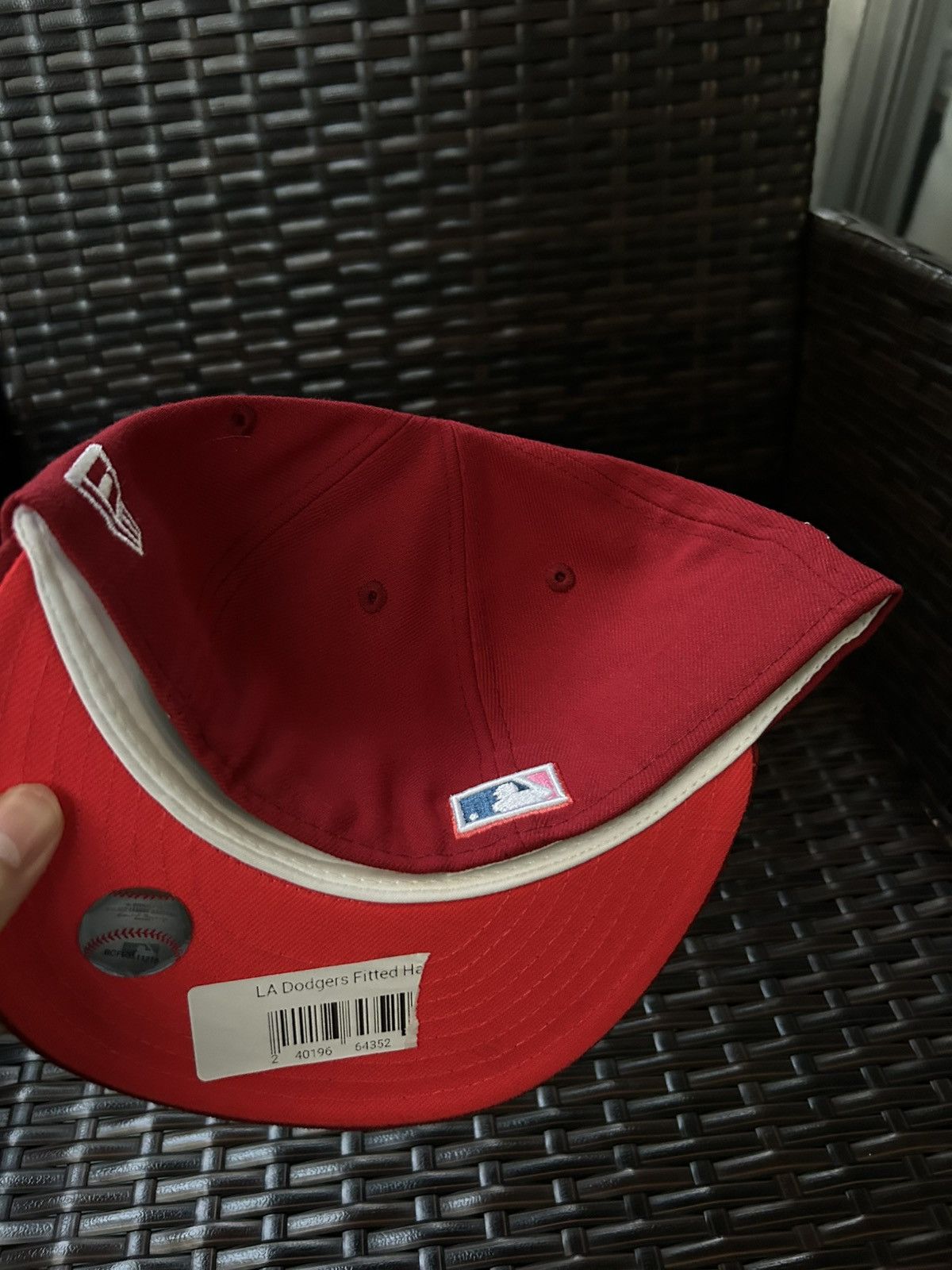 Hat Club × New Era (Sz 7 1/8) New Era 59fifty LA Dodgers Red Maroon UV 50th anv Size ONE SIZE - 3 Thumbnail
