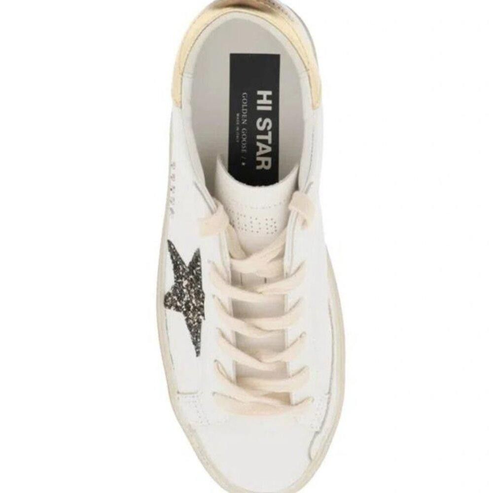 Golden Goose NWT Golden Goose High Star Sneakers in Silver Glitter Size US 11 / IT 41 - 8 Thumbnail