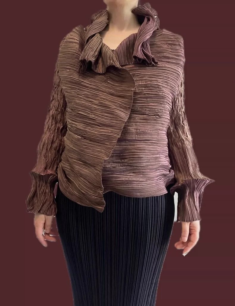 Issey Miyake Issey Miyake size:2 Brown main line metal aurora jacket Size M / US 6-8 / IT 42-44 - 5 Thumbnail