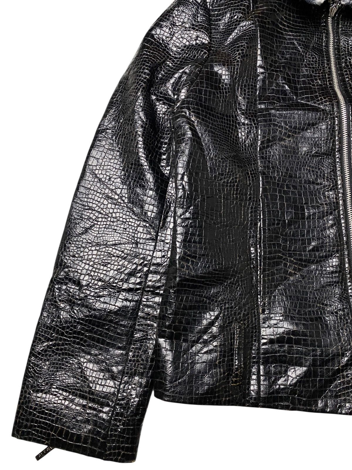 14th Addiction 2000's MeaTe Fur Crocodile Pattern Jacket Size US S / EU 44-46 / 1 - 3 Thumbnail