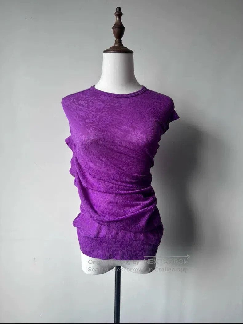 Junya Watanabe Junya Watanabe Purple lace dark textured top Size S / US 4 / IT 40 - 1 Thumbnail