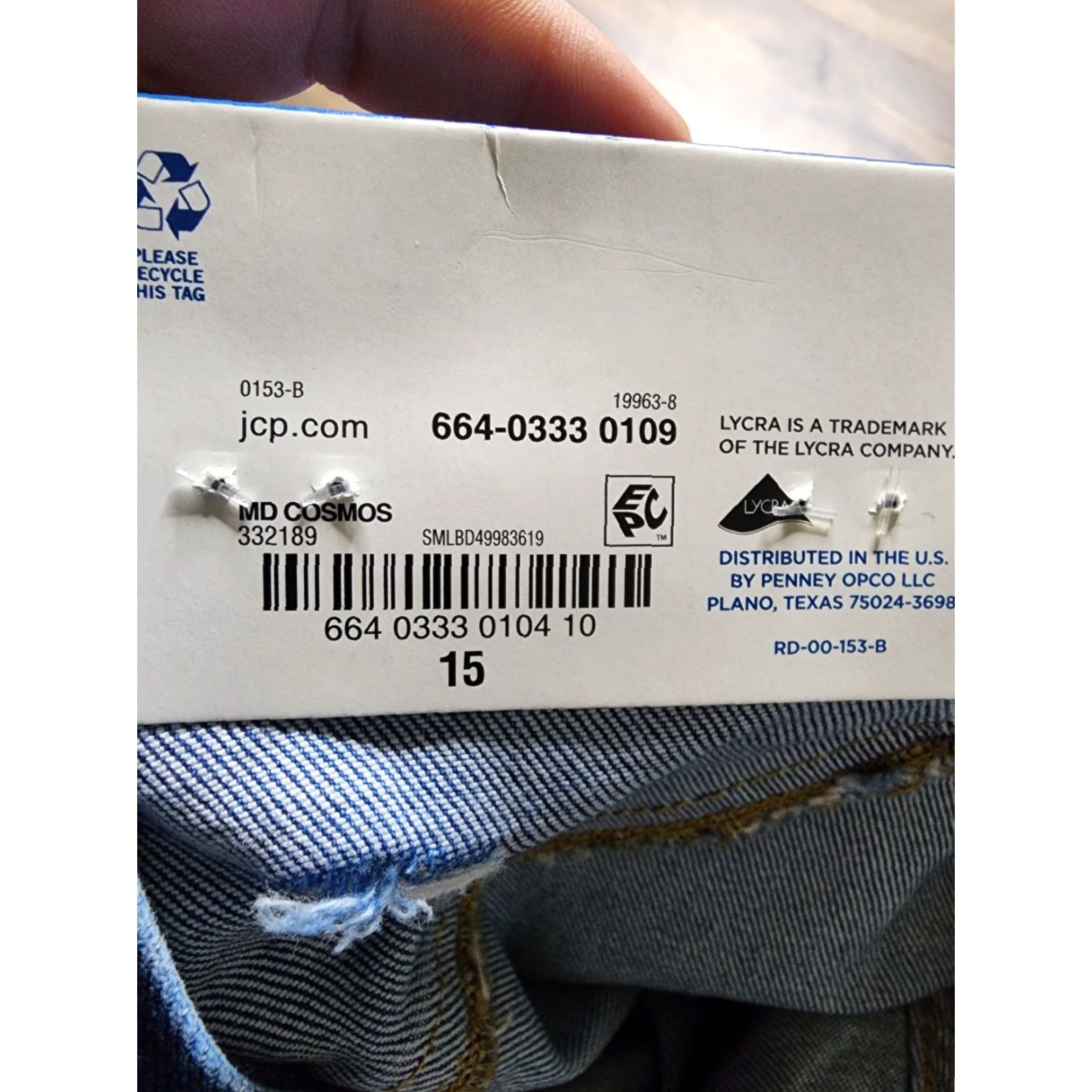 Vintage VINTAGE Arizona Jean Co. Adaptive Distressed Skinny Cropped Jeans Women's Juniors 15 Blue Analog? Size 36" / US 14 / IT 50 - 5 Thumbnail
