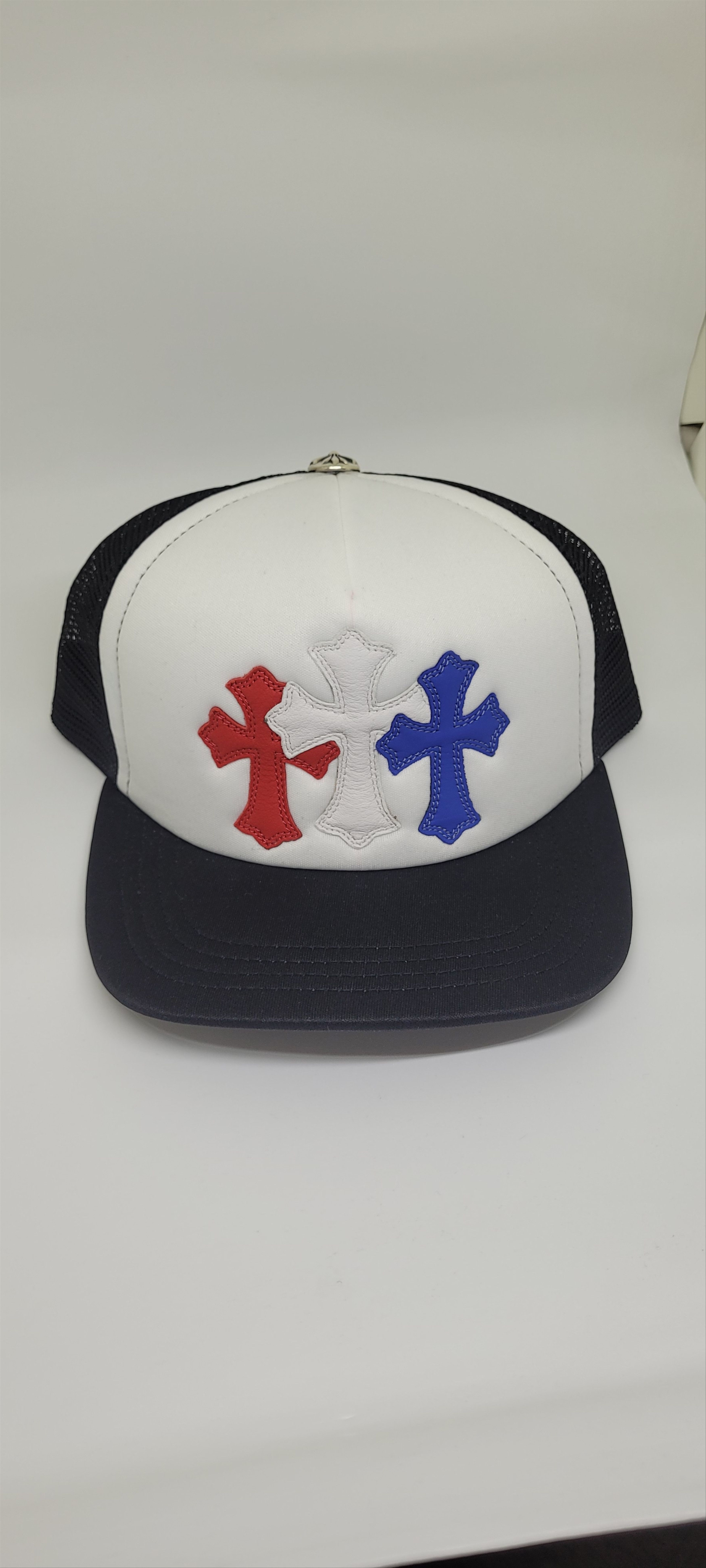 Chrome Hearts Chrome Hearts Trucker Hat Red White Blue Size ONE SIZE - 1 Thumbnail