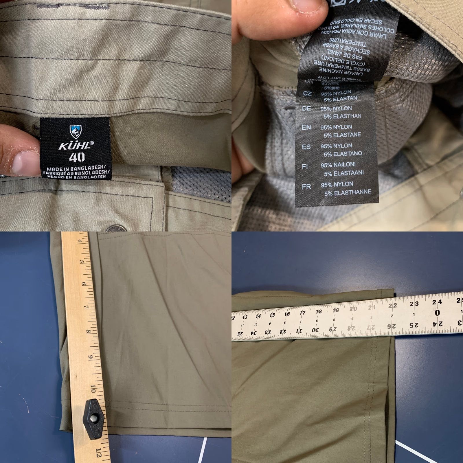 Vintage Kuhl Renegade Shorts Mens 40x11 Cargo Utility Outdoor Soft Stretch Brown Size US 40 / EU 56 - 8 Thumbnail