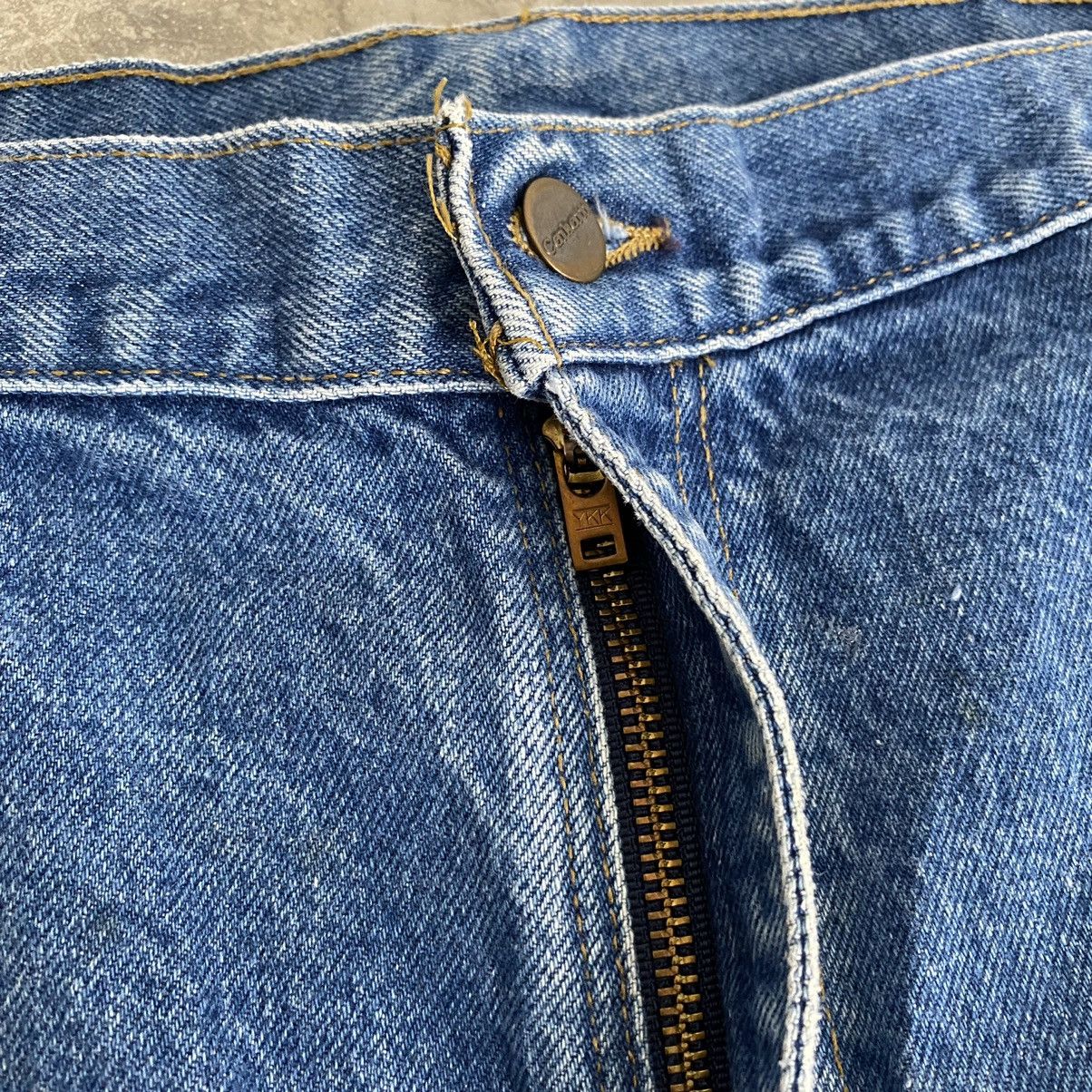 Carhartt VTG Carhartt Double Knee Faded Blue Dirty Carpenter Denim Size US 38 / EU 54 - 9 Thumbnail