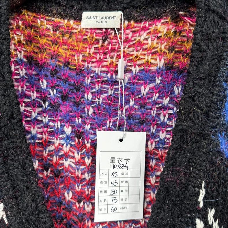Yves Saint Laurent Saint Laurent Geometric knit sweater 2502-Nextarrow Size US XS / EU 42 / 0 - 4 Thumbnail