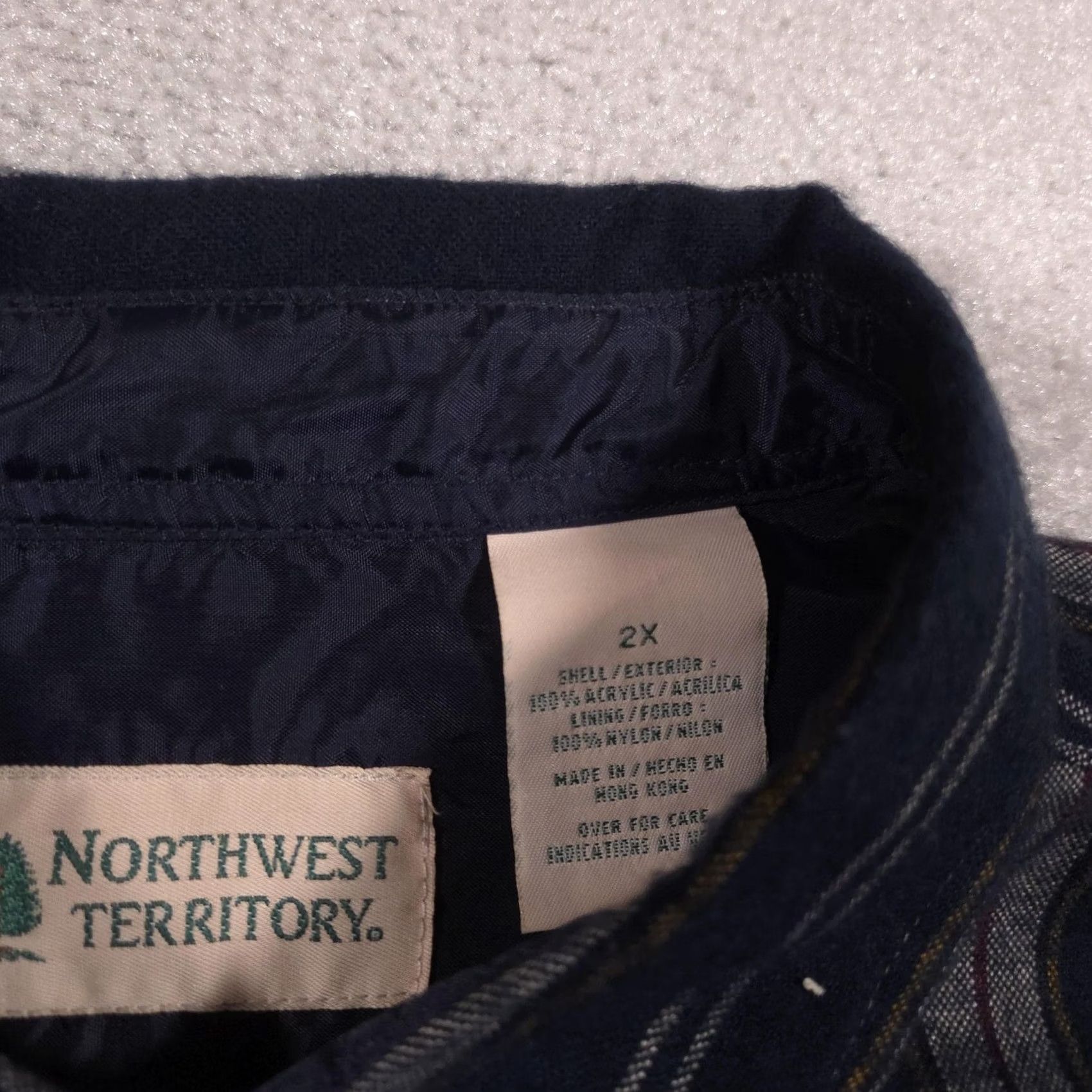 Vintage Northwest Territory Shirt Mens 2XL Blue Stripe Lined Flannel Button Long Sleeve Size US XXL / EU 58 / 5 - 6 Thumbnail