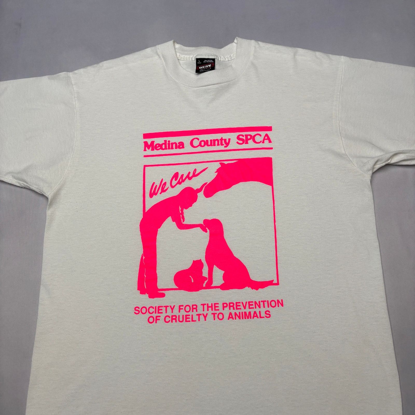 Fruit Of The Loom Vintage 90s Medina Country SPCA Shirt Large Dog Cat Horse Size US L / EU 52-54 / 3 - 2 Thumbnail