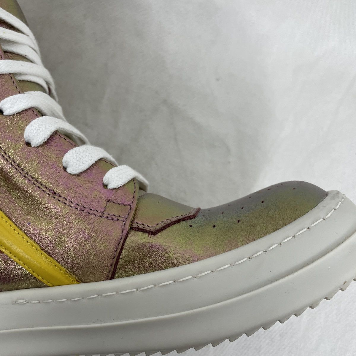 Rick Owens RICK OWENS PINK IRIDESCENT GEOBASKET Size US 6 / IT 36 - 10 Thumbnail