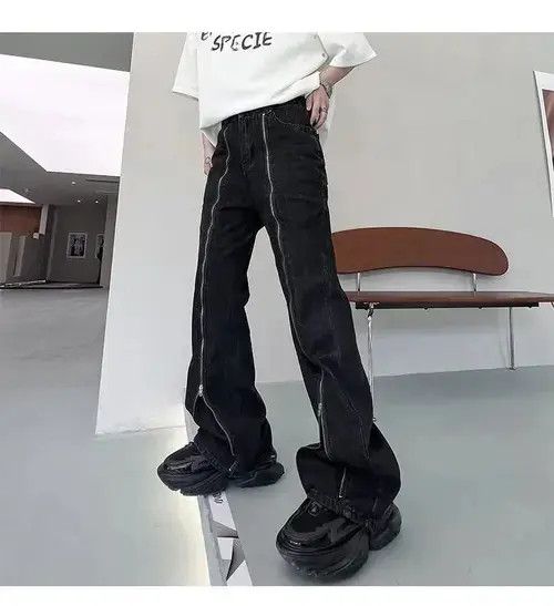 Jean Casual Zipper Baggy Denim Size US 32 / EU 48 - 1 Thumbnail
