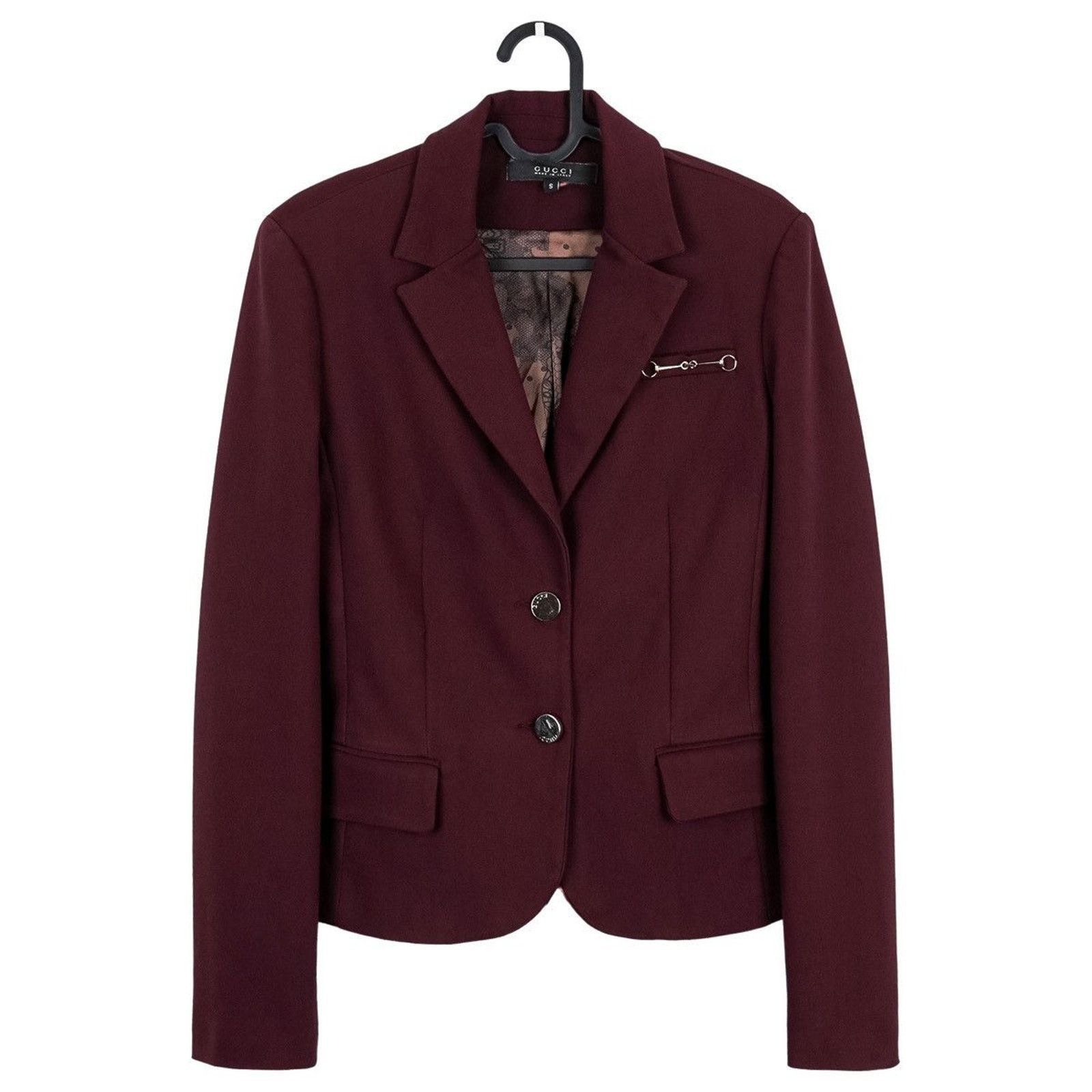 【関税&送料込】Gucci Wool And Silk Blazer With All-Over Gg gucci-pink-silk-and-wool-