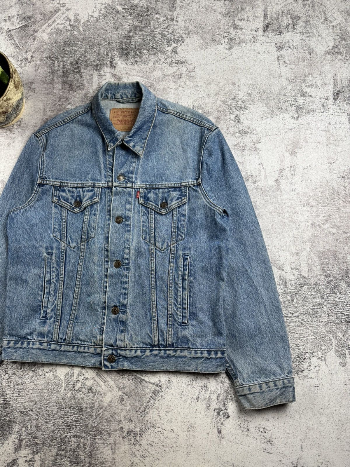 Levi's Levis Trucker Western Blue Men’s Large Pocket Vintage 90s Denim Jeans Jacket Size US L / EU 52-54 / 3 - 3 Thumbnail