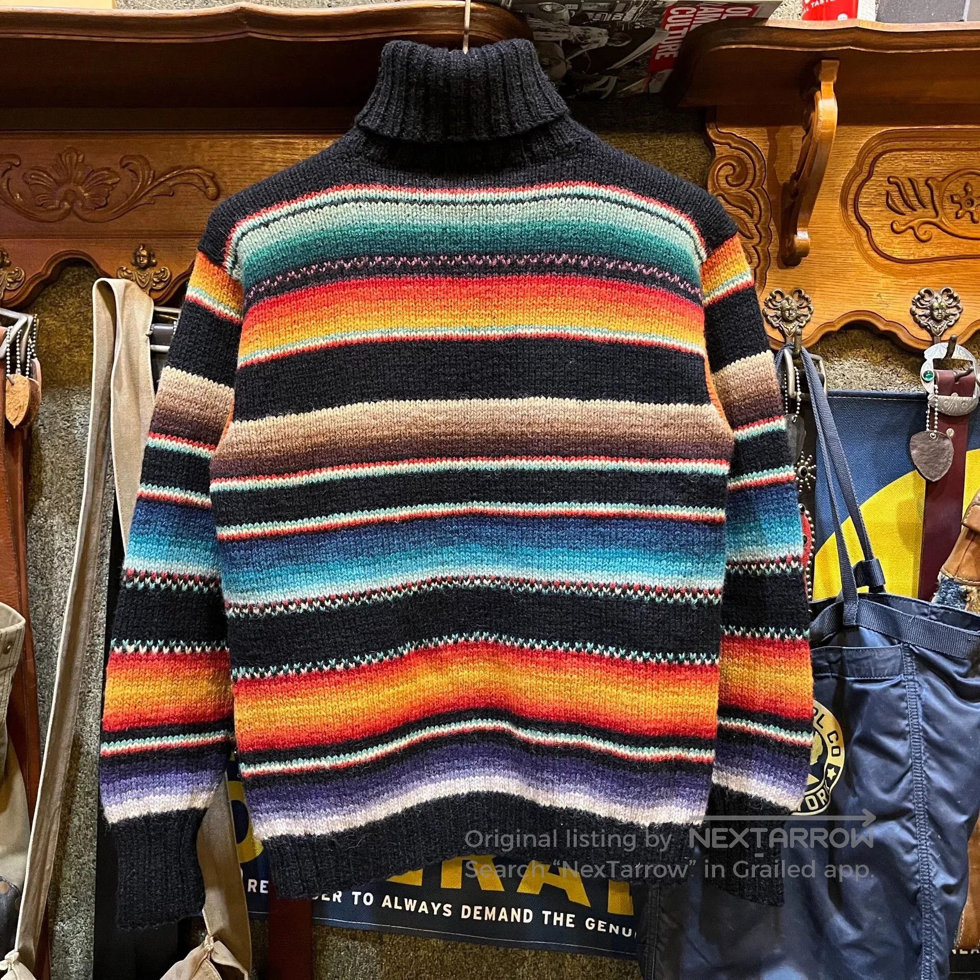 RRL Ralph Lauren Vintage Rainbow Turtleneck Sweater. Size US M / EU 48-50 / 2 - 2 Thumbnail