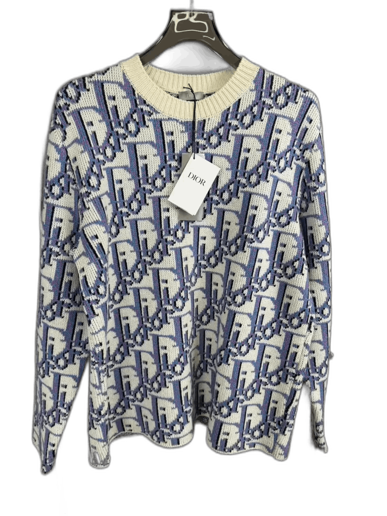 Dior Dior x Stussy Purple Logo Knit Sweater-yf Size US M / EU 48-50 / 2 - 1 Thumbnail