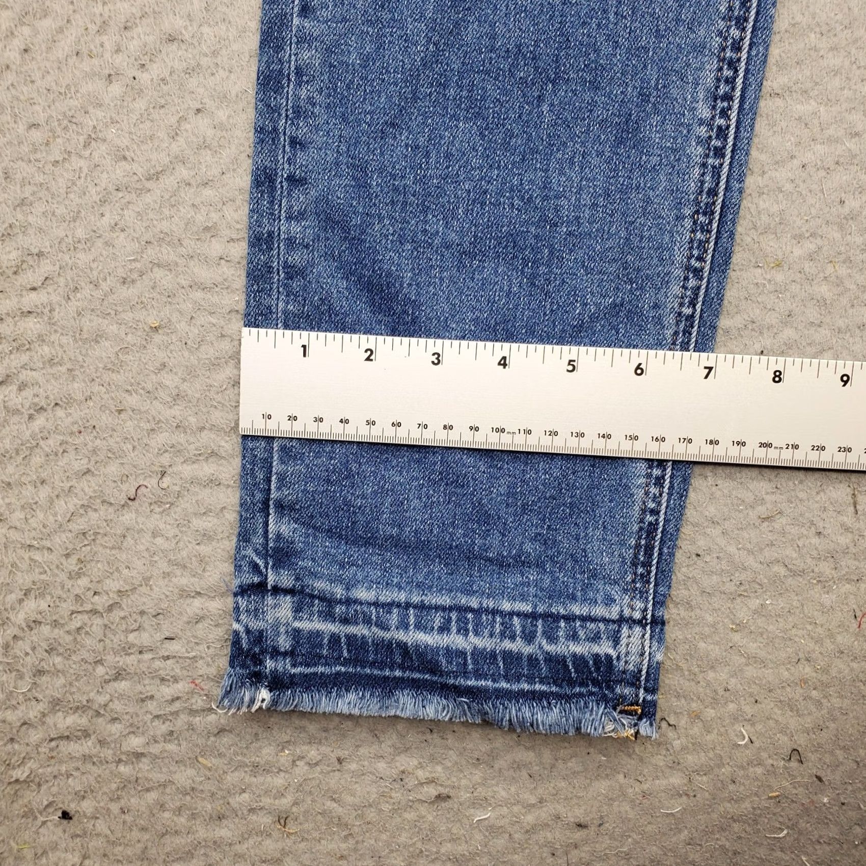 Vintage Mica Jeans Womens Size 24 Blue Flat Front High Waisted Straight Leg Den​im - Los Angeles - 5-Pocket - Regular Fit Size 42" / US 20 - 5 Thumbnail
