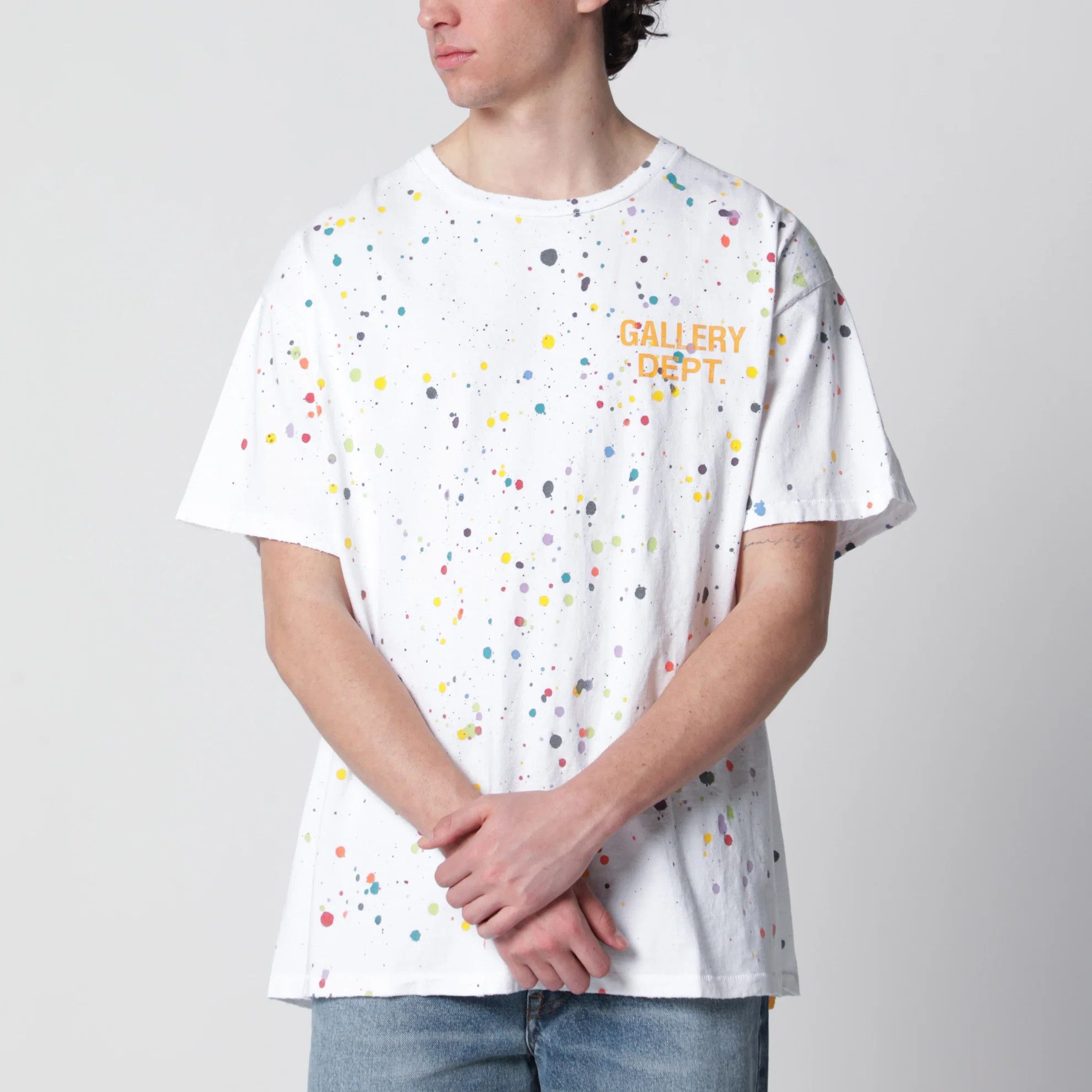 Gallery Dept. o1d2blof0426 Logo Print Short Sleeve T-Shirt in White Size US M / EU 48-50 / 2 - 1 Thumbnail