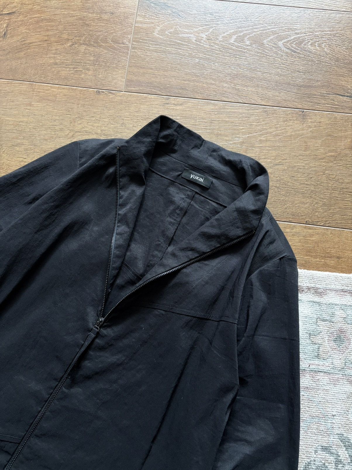 Other Yukai Black Minimal Long Coat Y2K Designer Avant Garde Size M / US 6-8 / IT 42-44 - 6 Thumbnail