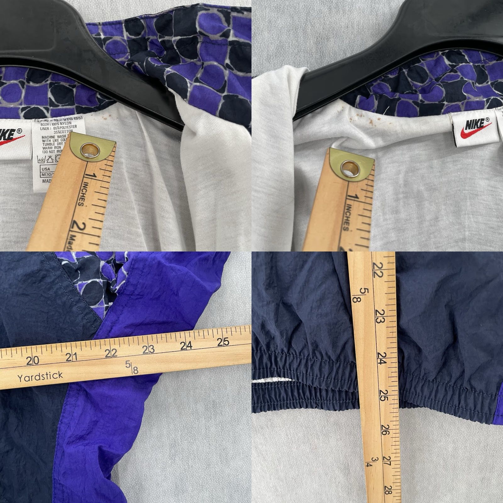 Nike VINTAGE Nike Jacket Womens Medium Purple Full Zip Lined Windbreaker Ladies 10-12 Size M / US 6-8 / IT 42-44 - 8 Thumbnail