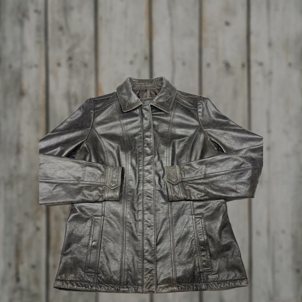 Eddie Bauer Eddie Bauer Jacket Brown Buffalo Leather Full Zip Adjustable Waist Women’s L Tall Size L / US 10 / IT 46 - 1 Thumbnail