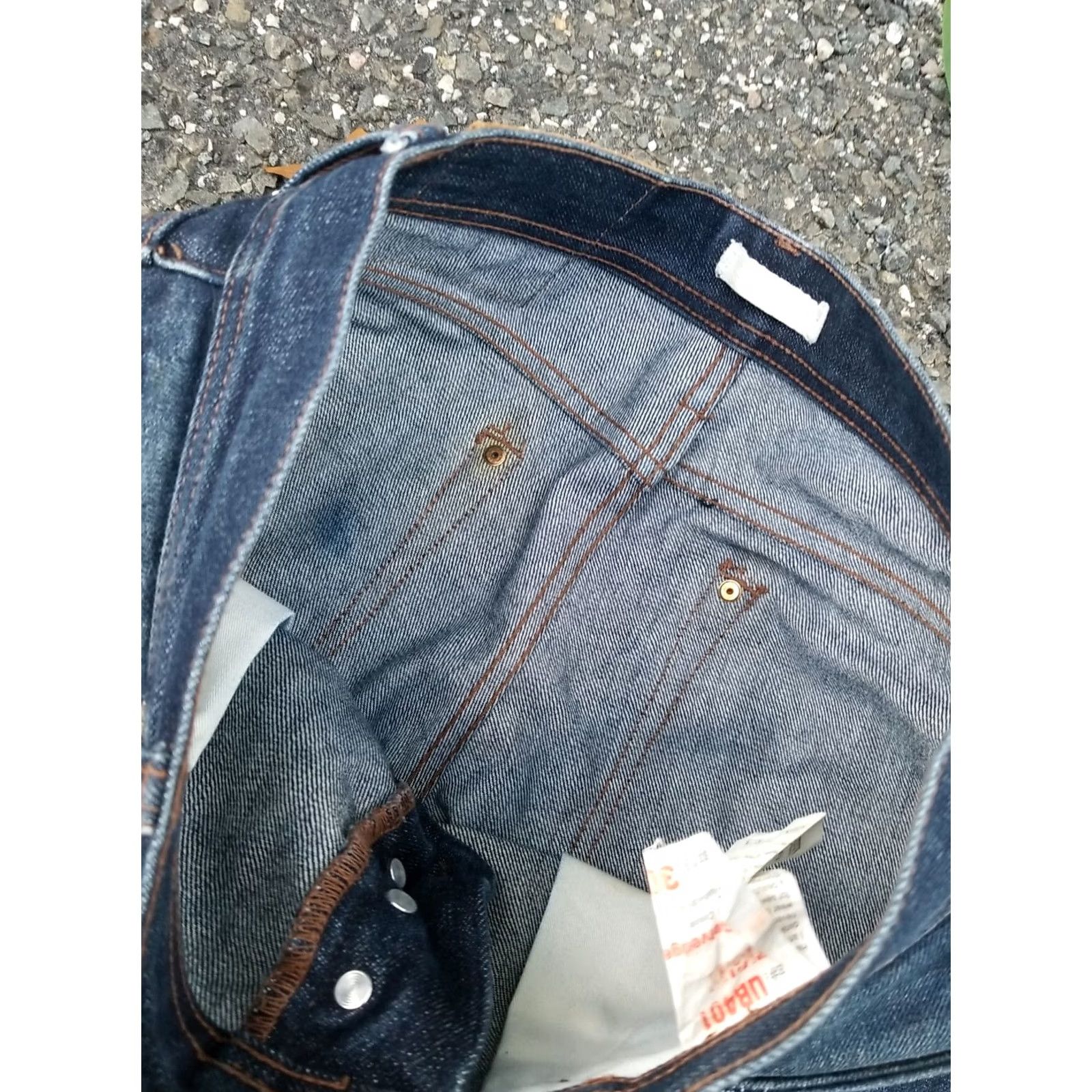Denime UNBRANDED Jeans UB401 Taper 14.5 Selvedge Cotton Denim Jean - size 30 Blue Dark Vintage Blue 14.5 oz Selvedge 30x29 Mens Regular/Adult Size US 30 / EU 46 - 5 Thumbnail