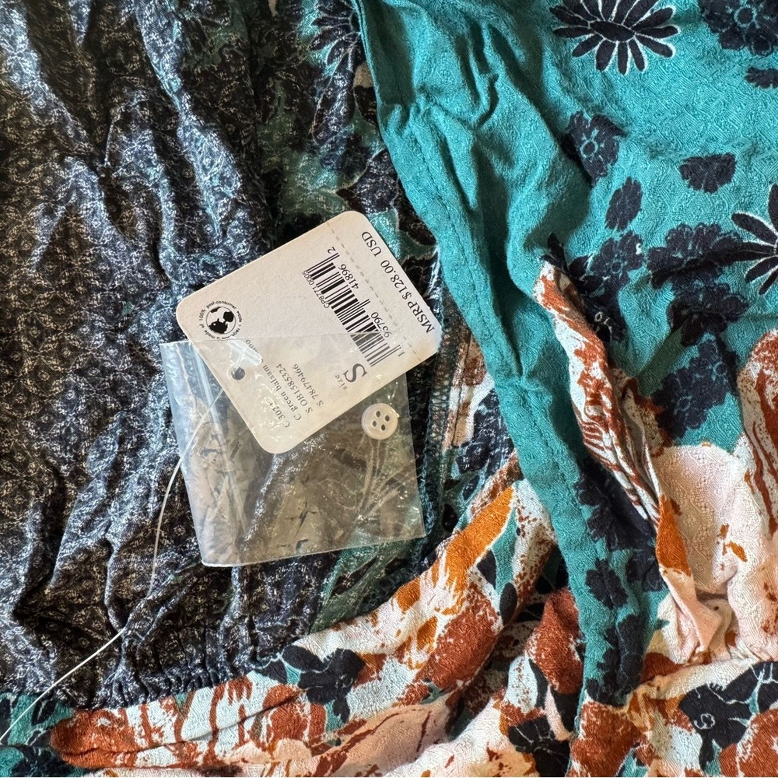 Free People 🎉LAST‎ PIECE🎉 Free People Mikayla Printed Tunic Green Size M / US 6-8 / IT 42-44 - 9 Thumbnail