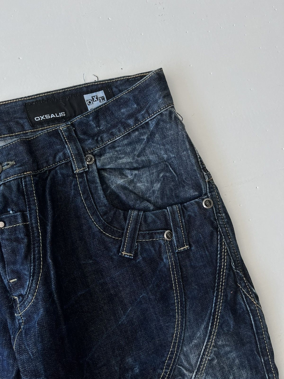 20471120 Vintage Avant Garde Japanese Acid Dyed wash Punk Jeans y2k Size US 34 / EU 50 - 6 Thumbnail