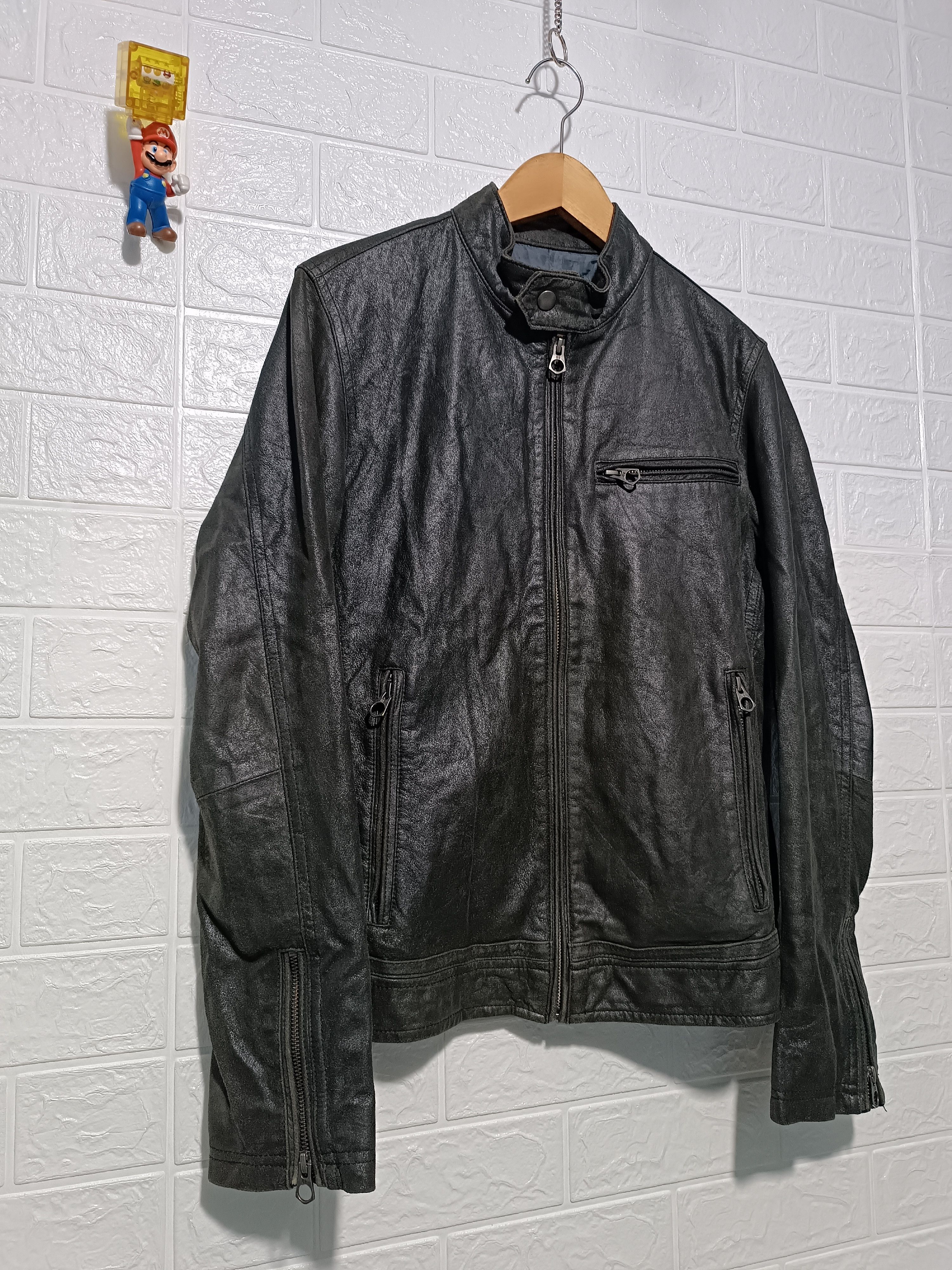 Japanese Brand Vintage Distressed Leather Biker Jacket Size US L / EU 52-54 / 3 - 2 Thumbnail