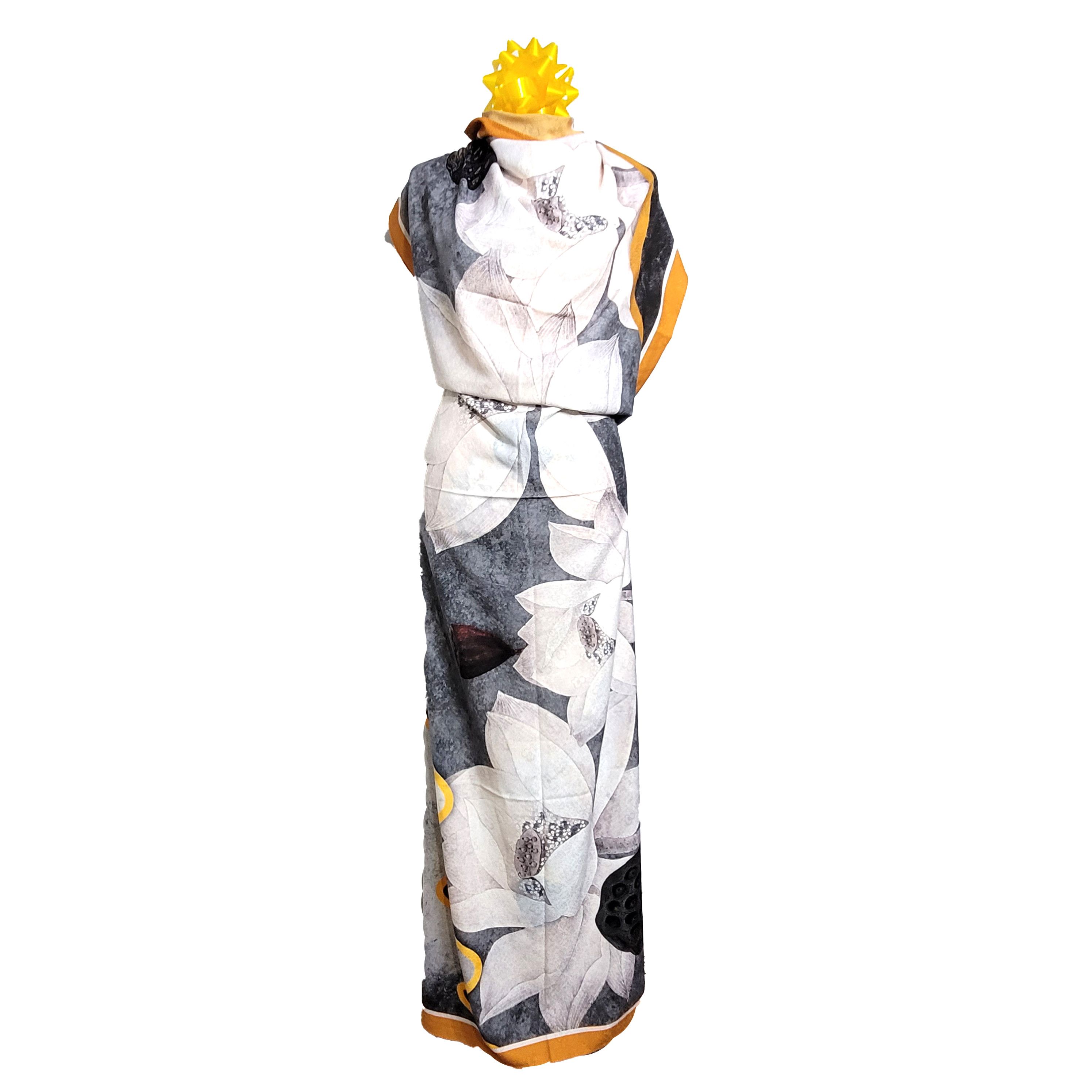 Other Double-Sided Silk Scarf 27"x70" Long Rectangle 3303 Size ONE SIZE - 2 Thumbnail