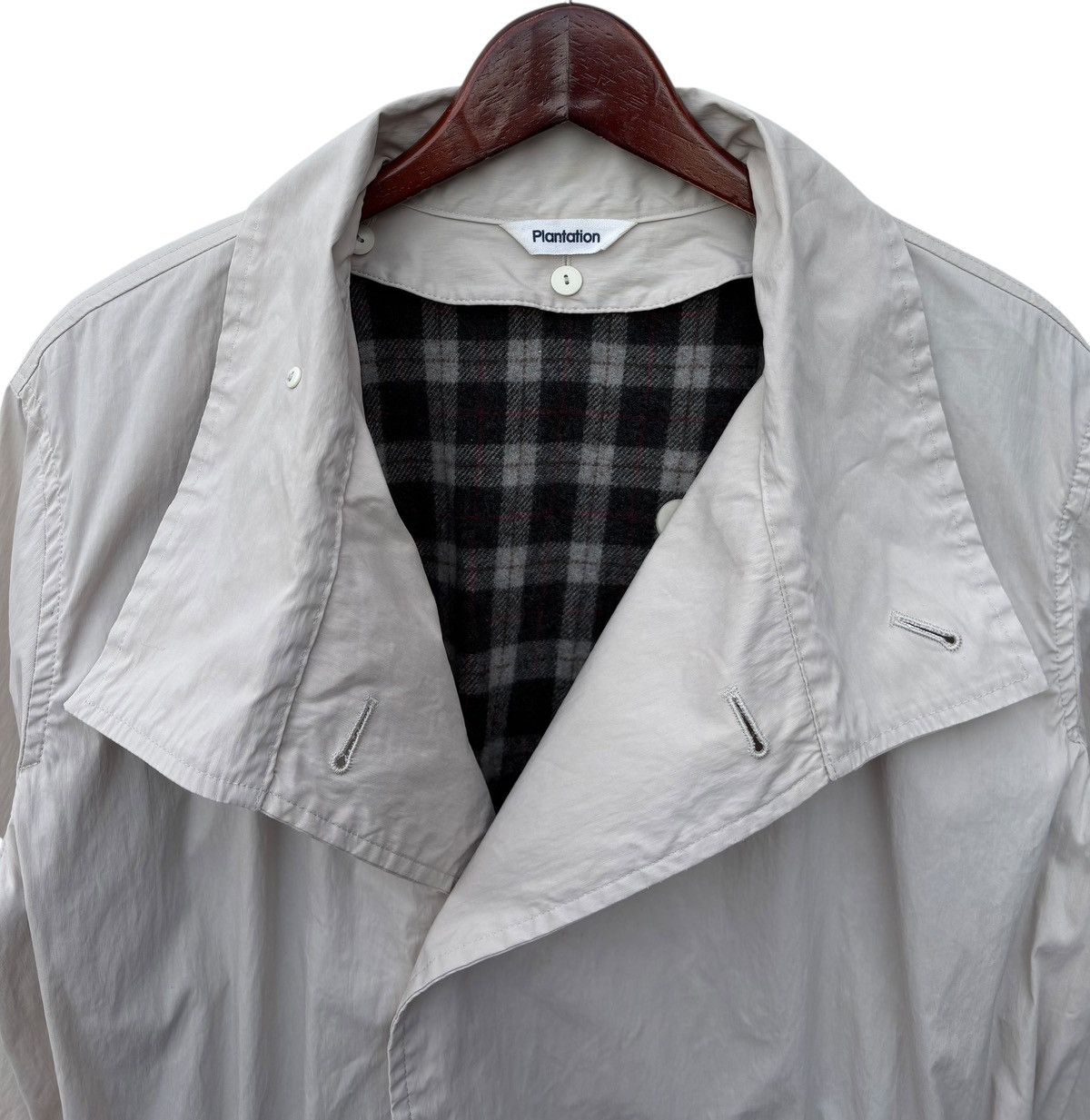 Issey Miyake Plantation Issey Miyake Check Lining Long Coat Size M / US 6-8 / IT 42-44 - 3 Thumbnail