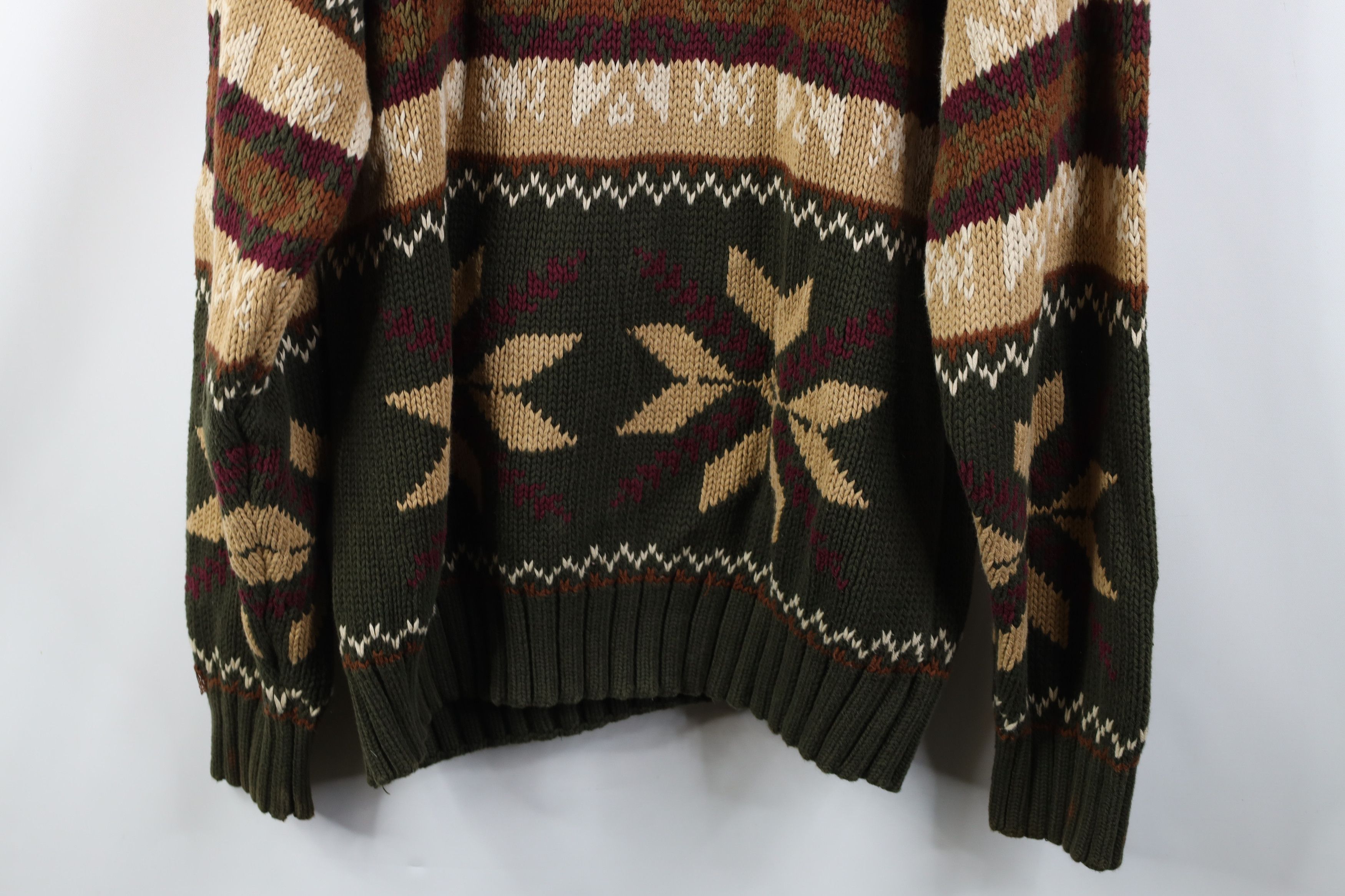 Tommy Hilfiger Vintage 90s Tommy Hilfiger Snowflake Cotton Knit Sweater Size US L / EU 52-54 / 3 - 11 Thumbnail