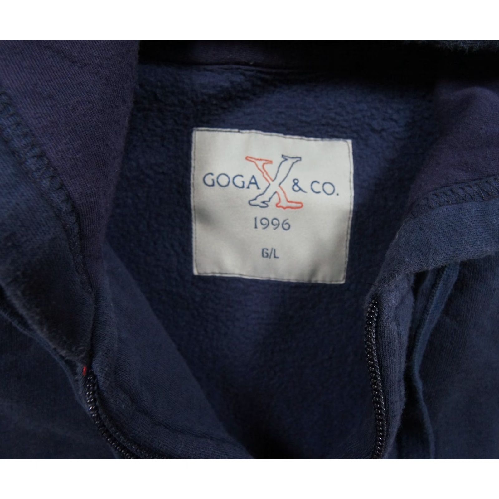 CO Goga & Co Hoodie Mens Large Blue Full Zip Colorblock Sweater Designer Sweatshirt Jacket Size US L / EU 52-54 / 3 - 5 Thumbnail