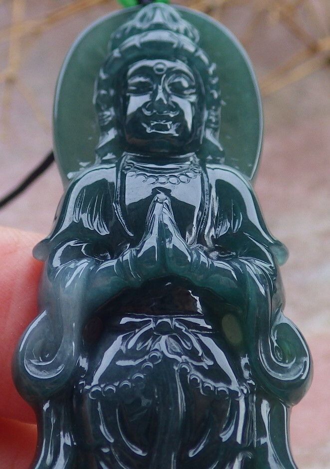 Other 106899 VS Certified Jadeite Jade Green Pendant Guanyin Size ONE SIZE - 5 Thumbnail