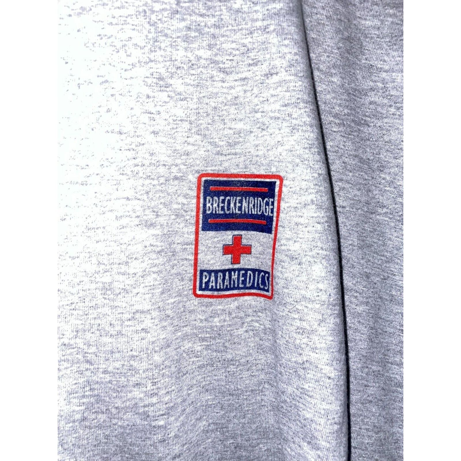 Jerzees Vintage Breckenridge Paramedics Shirt Gray CO Tee VTG 90s 2X Size US XXL / EU 58 / 5 - 2 Thumbnail