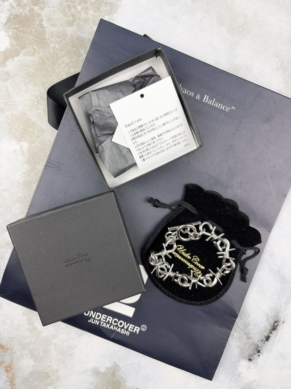 Undercover AW23 Undercover Barbed Wire Thorn Silver Bracelet Size ONE SIZE - 6 Thumbnail