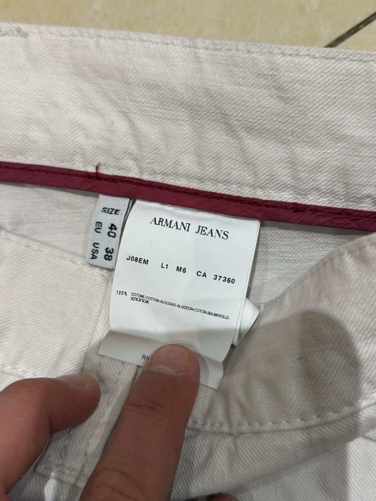 Armani Armani Jeans white cotton jeans Size US 40 / EU 56 - 7 Thumbnail