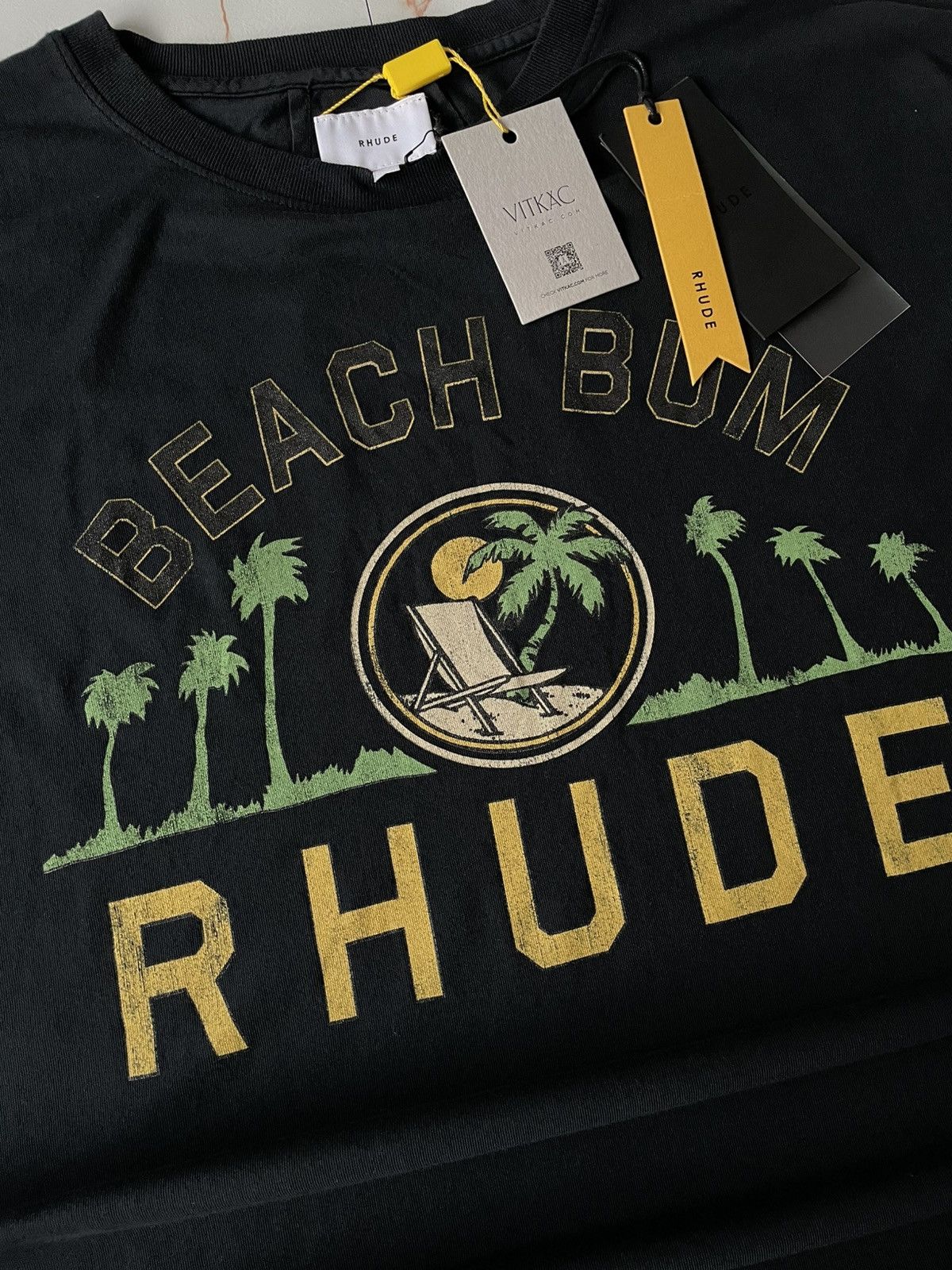 Rhude RHUDE VTG BLACK PALMERA TEE Size US XL / EU 56 / 4 - 10 Thumbnail