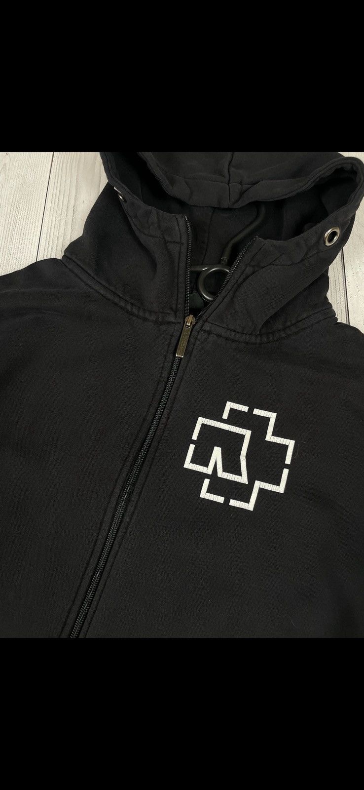 Vintage Vintage Rammstein rock hoodie size L-XL rare logo Size US L / EU 52-54 / 3 - 5 Thumbnail