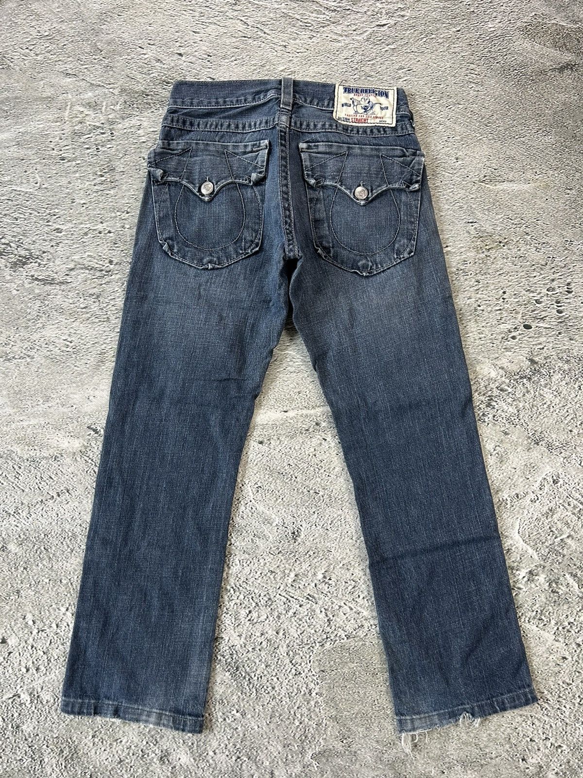 True Religion × Vintage True Religion vintage jeans navy blue thick stitching Y2K Size US 29 - 1 Thumbnail