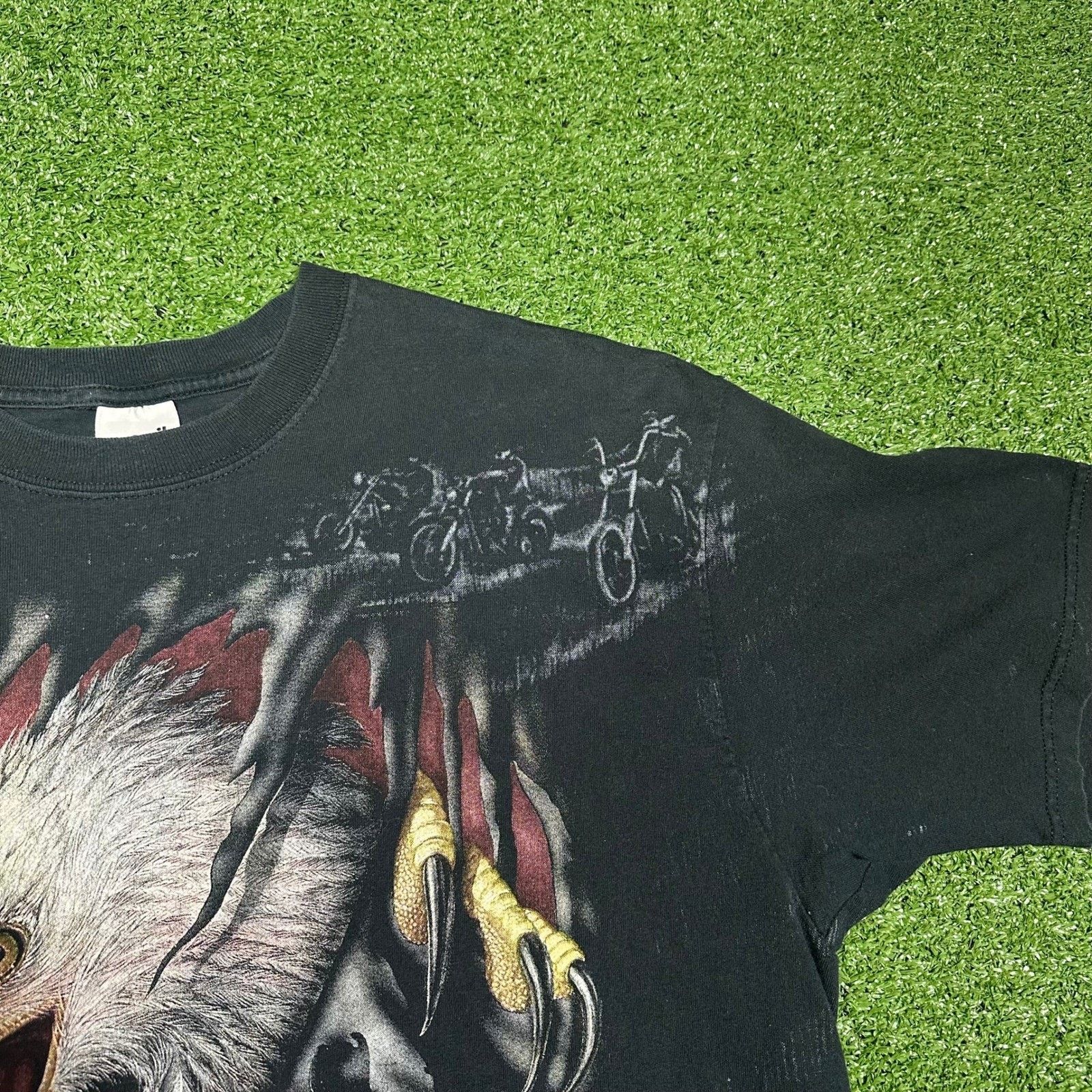 Anvil Vintage 90s Bald Eagle Break Biker AOP Men's XL Size US XL / EU 56 / 4 - 16 Thumbnail