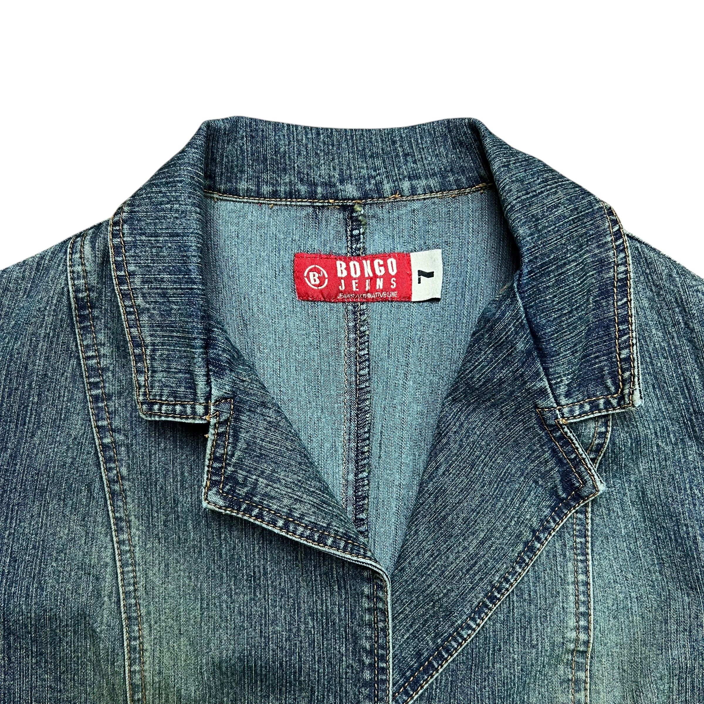Designer × Vintage Bongo Jeans Faded Dirty Wash Denim Jacket - M Size M / US 6-8 / IT 42-44 - 4 Thumbnail