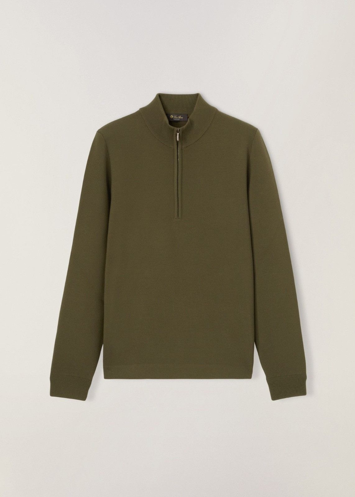 Loro Piana o1srvl11e1024 Mezzocollo Sweater in Olive Green Size US XL / EU 56 / 4 - 1 Thumbnail