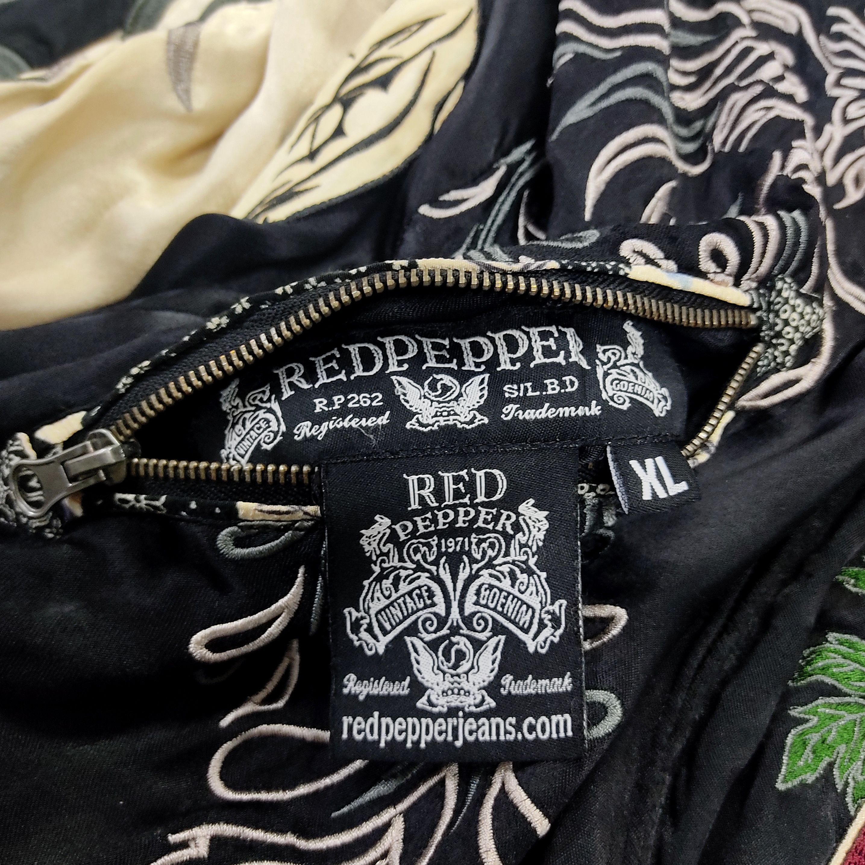 Japanese Brand REDPEPPER Oriental Reversible Silk Sukajan Jacket Size US L / EU 52-54 / 3 - 7 Thumbnail