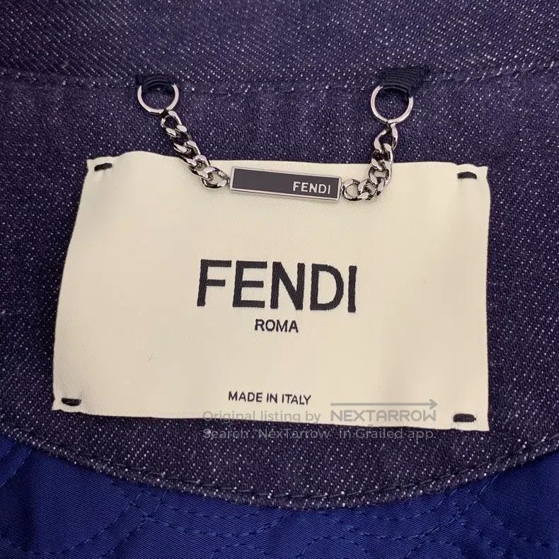 Fendi Fendi Dark blue heart sequin embroidery cotton collar sing Size XS / US 0-2 / IT 36-38 - 5 Thumbnail