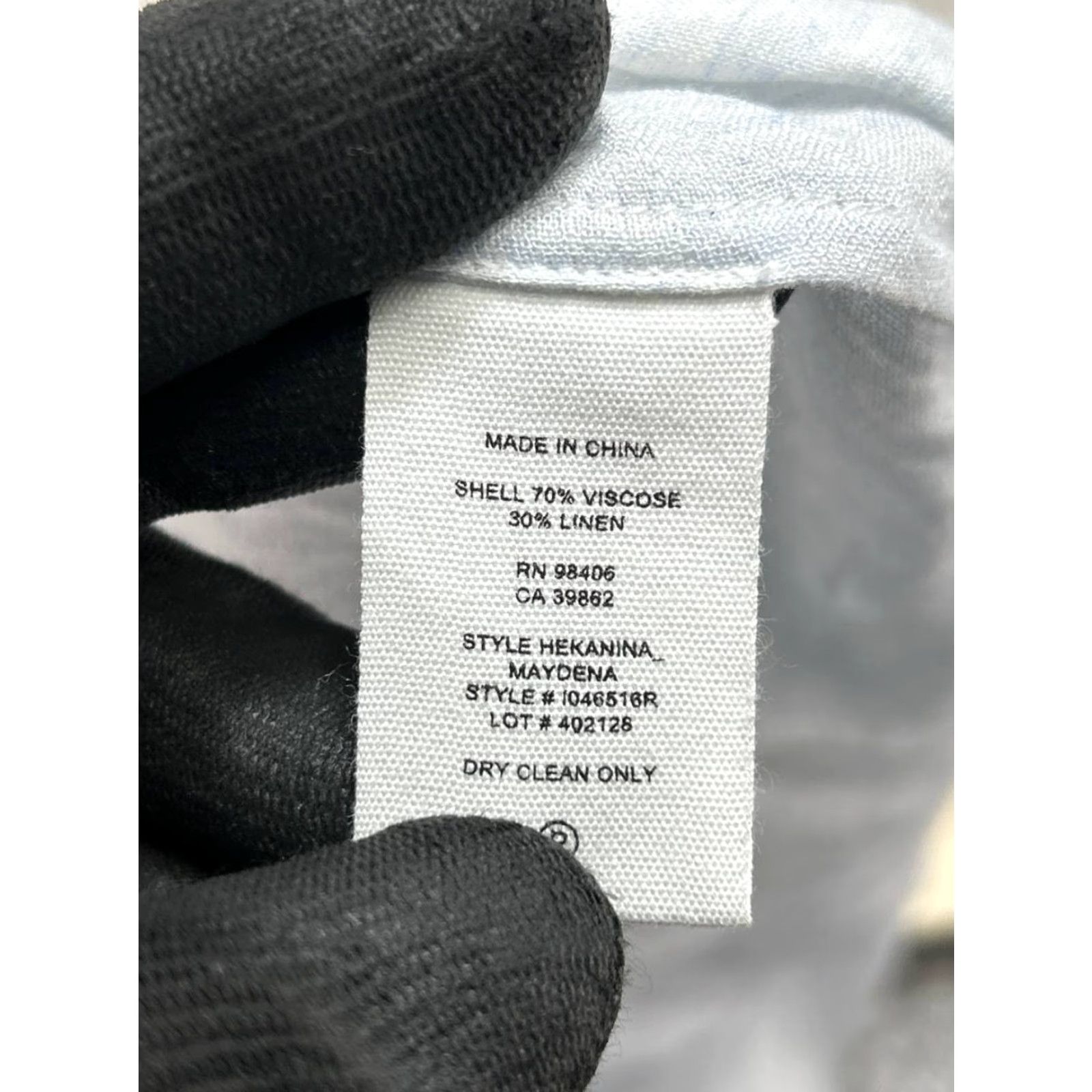 Theory Theory Shirt Womens Small White Linen Curved Hem Button Up Size S / US 4 / IT 40 - 7 Thumbnail