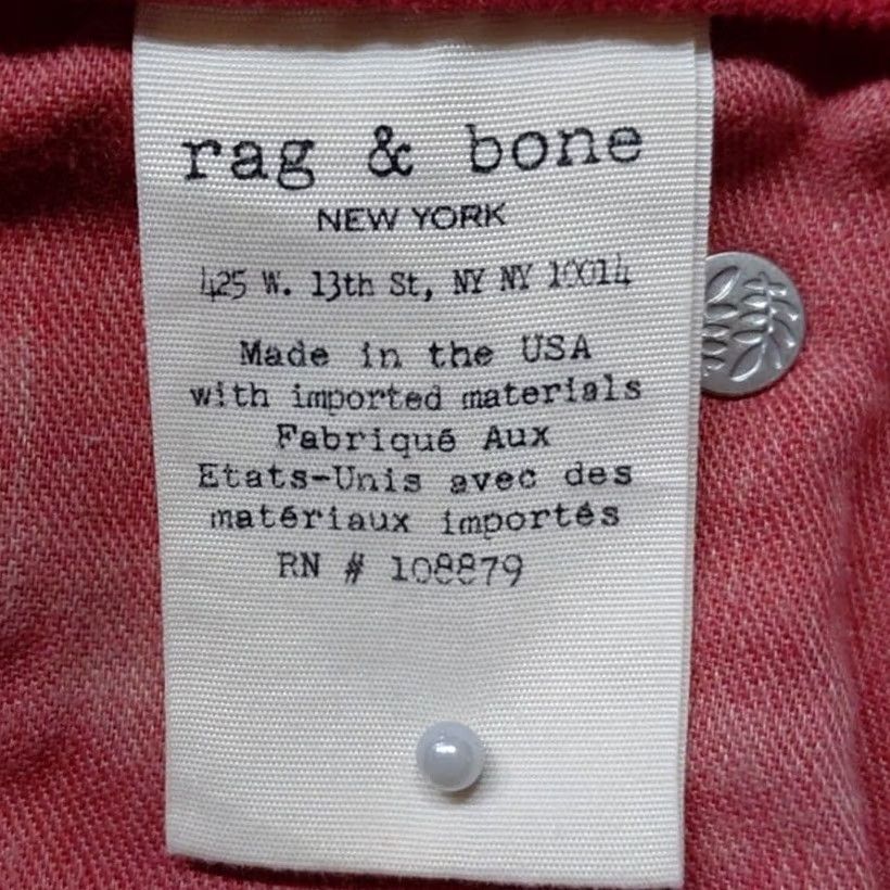 Vintage rag & bone HIGH RISE SKINNY Jeans Bull Red Size 28 Womens denim stretch straight? (adjusted) Size 28" / US 6 / IT 42 - 6 Thumbnail