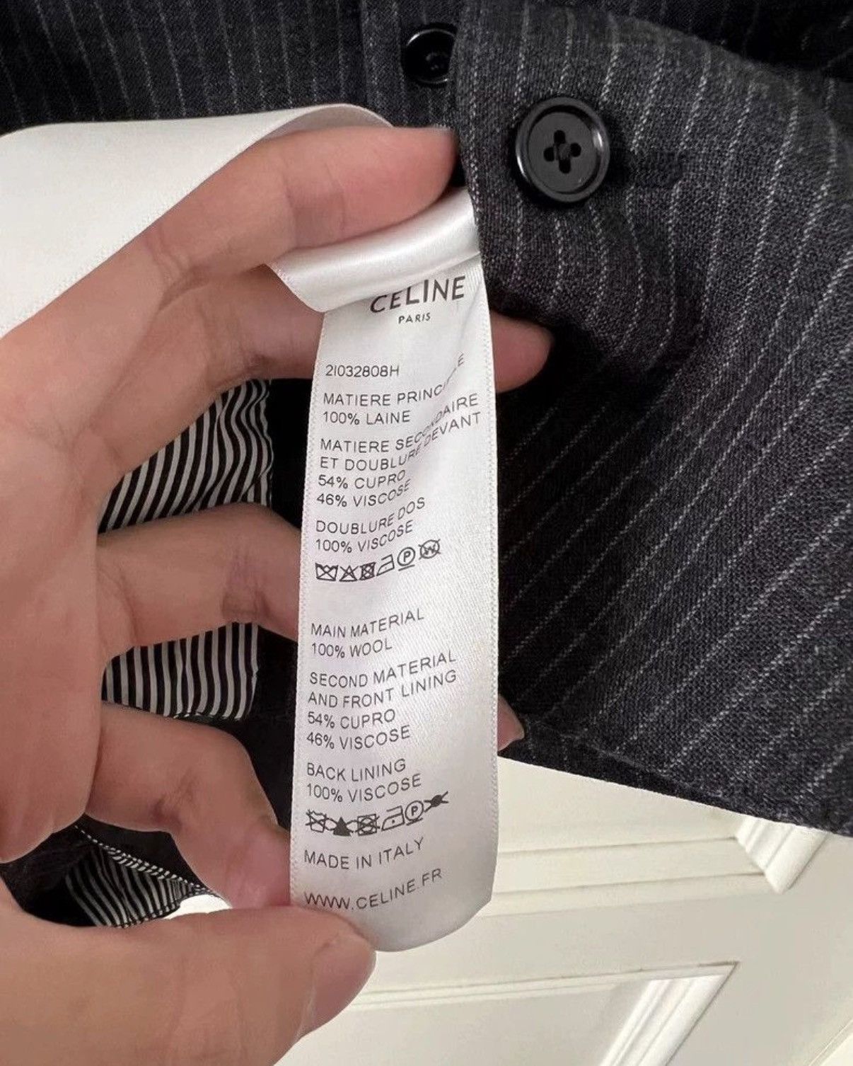 Celine Celine 20SS pinstriped suit vest sz44 Size 44R - 7 Thumbnail