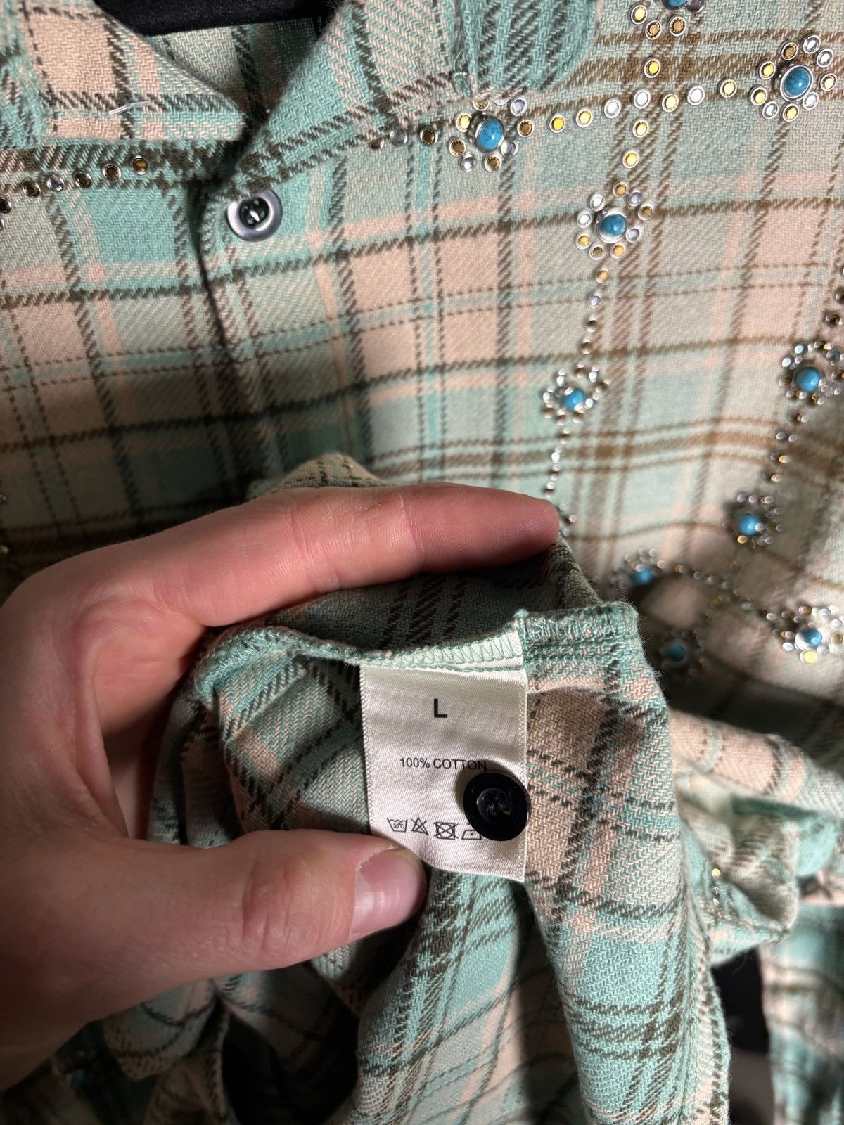 Vale Vale Forever Little Gems Flannel ‘Green’ Size US L / EU 52-54 / 3 - 4 Thumbnail